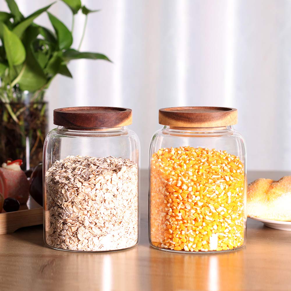 Leaves and Trees Y spice, tea, sugar canister in a tidy kitchen.