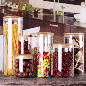 Leaves and Trees Y tea and flour storage keeps contents fresh and dust-free