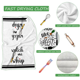 Lebsitey microfiber dishcloths are soft and highly absorbent for quick kitchen cleanup