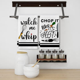 Lebsitey towel with knife and fork design offers practical drying and decor