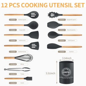 Lecakolma ladle and spoonula in gray for smooth sauces and soups.