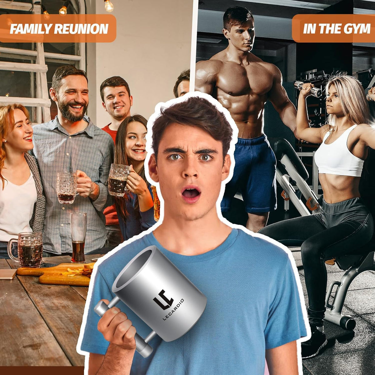 LECARDIO gag-gift presentation for gym friends brings playful vibes.