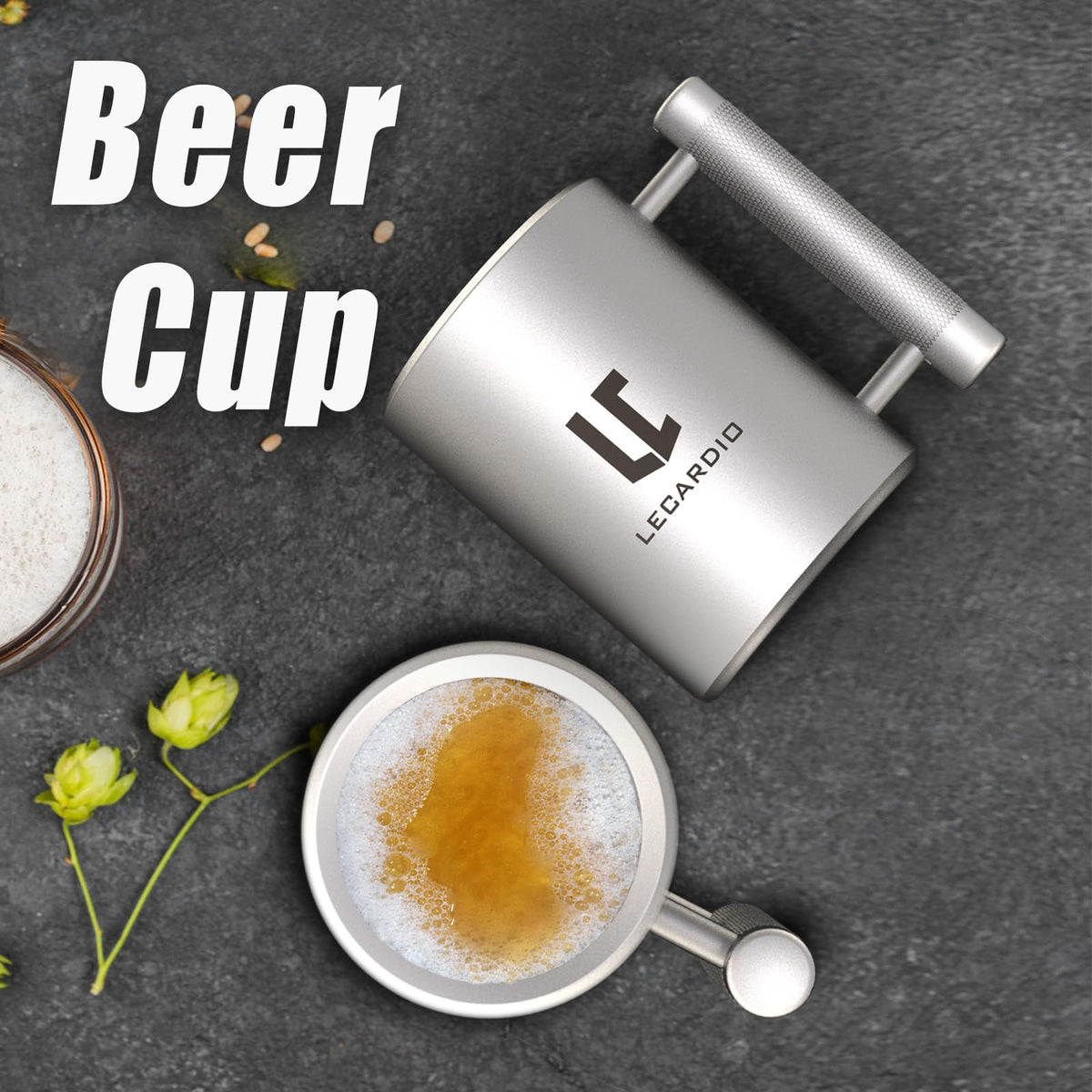 LECARDIO workout-in-each-sip demonstrates combining lifting with drinking responsibly.
