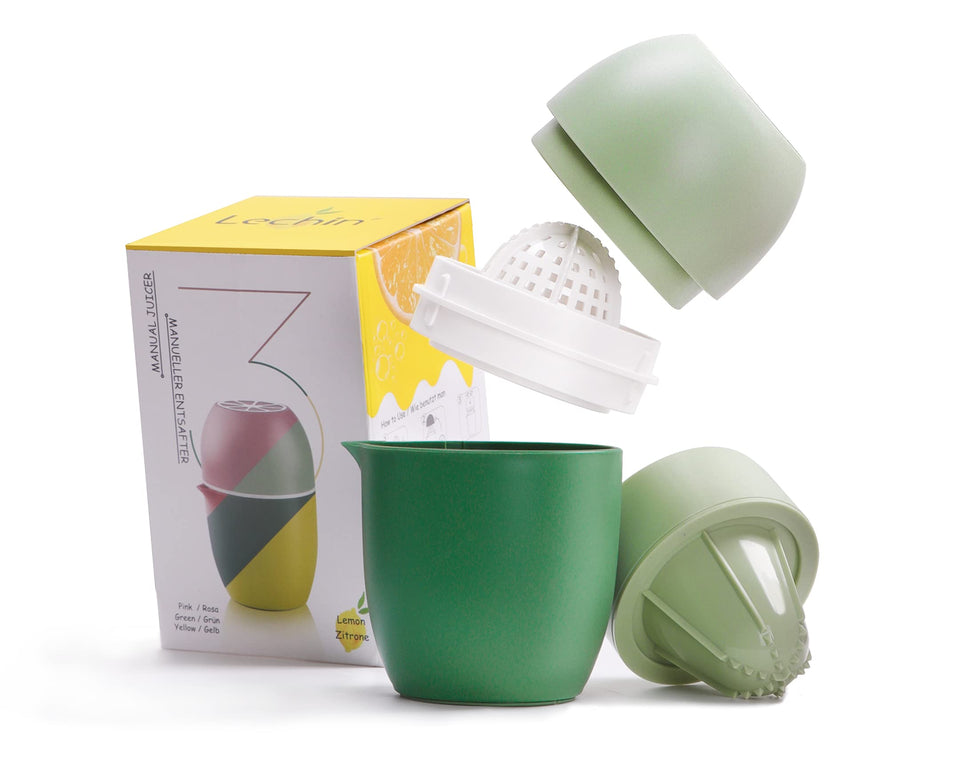 Lechin Hand Juicer lemon-shaped design for easy citrus squeezing.