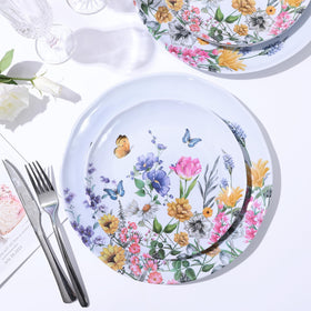 Lechoo floral butterflies salad bowl for vibrant salads.