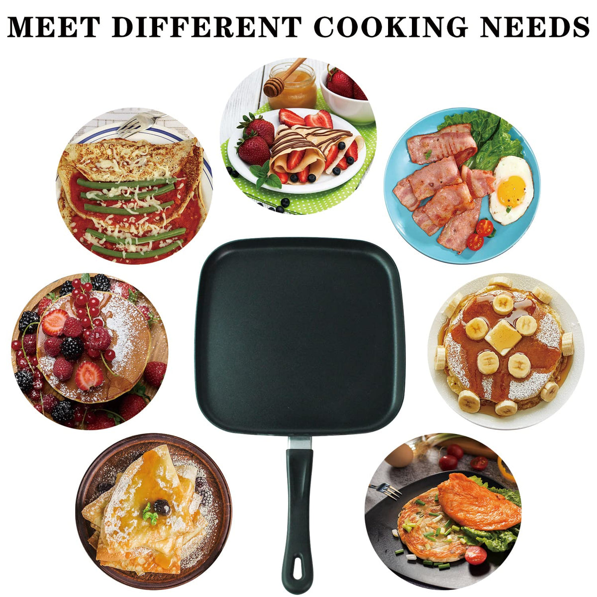 LECOOKING omelette in pan demonstrates versatile breakfast options.