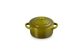 Le Creuset mini round cocotte olive for individual desserts and even heating