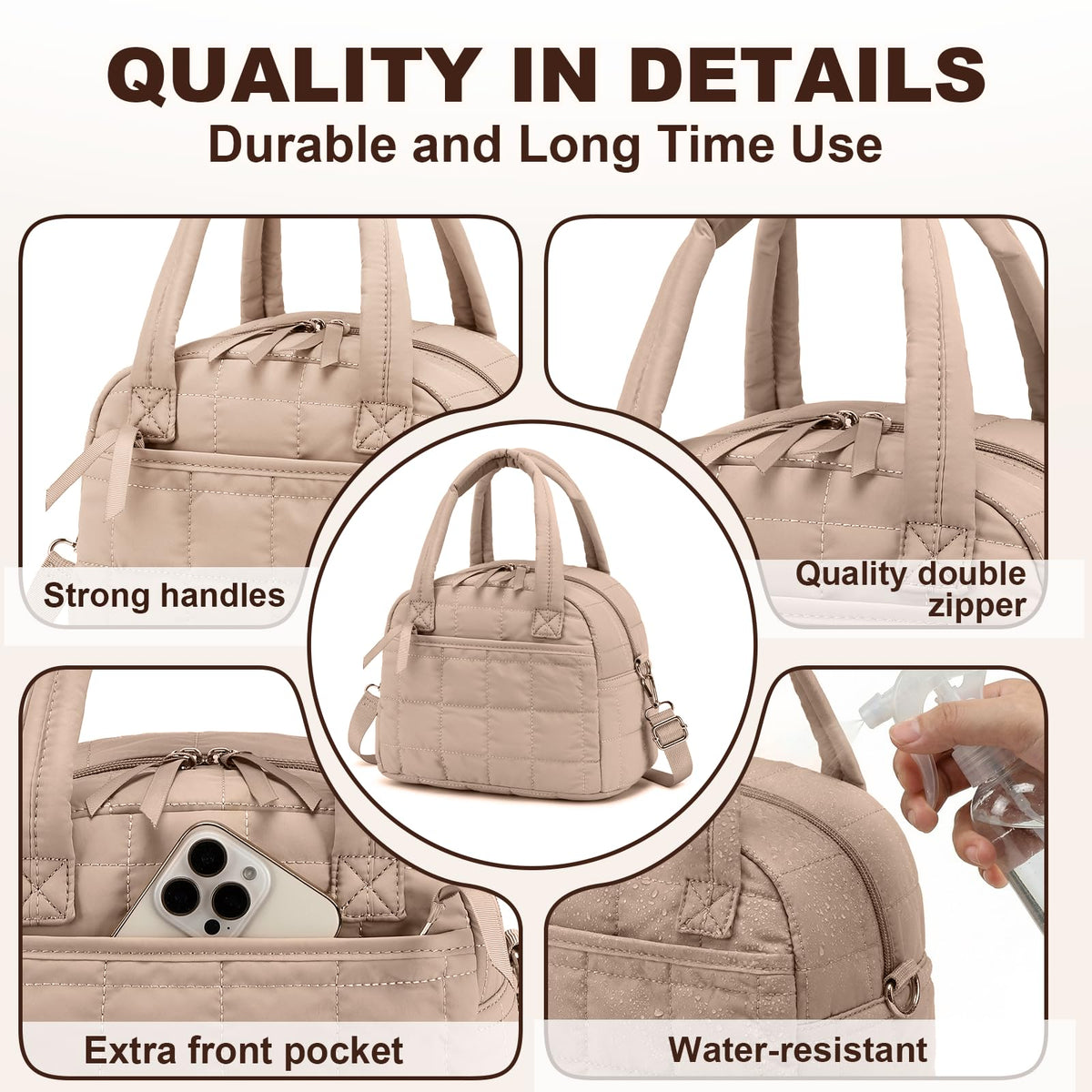 LEDAOU lunch bag 10-liter capacity for meals.