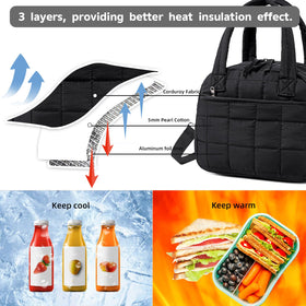 LEDAOU lunch box durable zipper ensures smooth opening and long-lasting use.