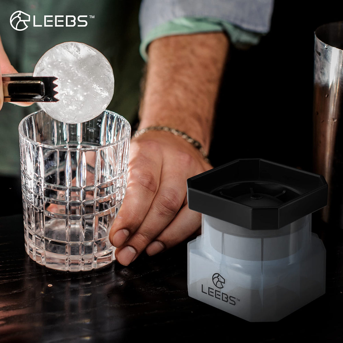 LEEBS slow-melting ice balls reduce dilution in drinks and scotch.