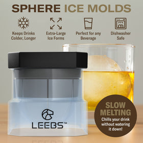 LEEBS silicone upper-half for easy ice release and quick filling.