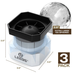 LEEBS three-pack ice ball mold saves freezer space while crafting craft-worthy cocktails.