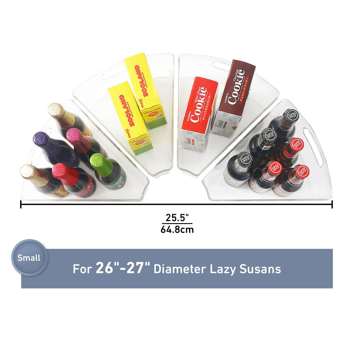 Leeden 1/8 wedge condiment container fits different foods to maximize space.