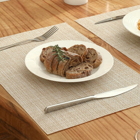Leetaltree beige placemats durable vinyl design for lasting appeal