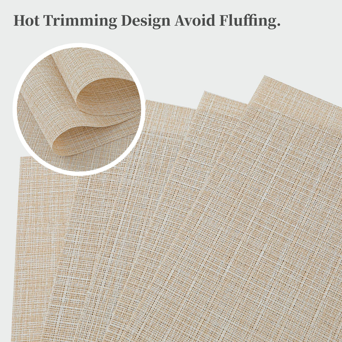 Leetaltree beige placemats heat resistant up to 176 F protects table