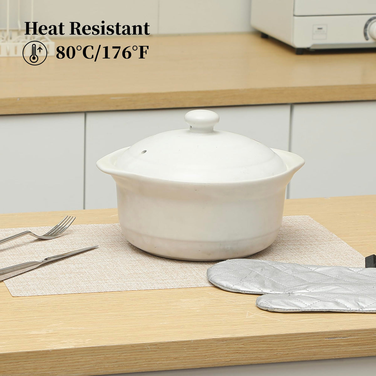 Leetaltree beige placemats waterproof and spill resistant for mess control