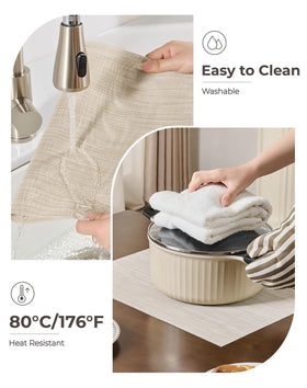 Leetaltree PVC vinyl placemats combine durability with timeless style.