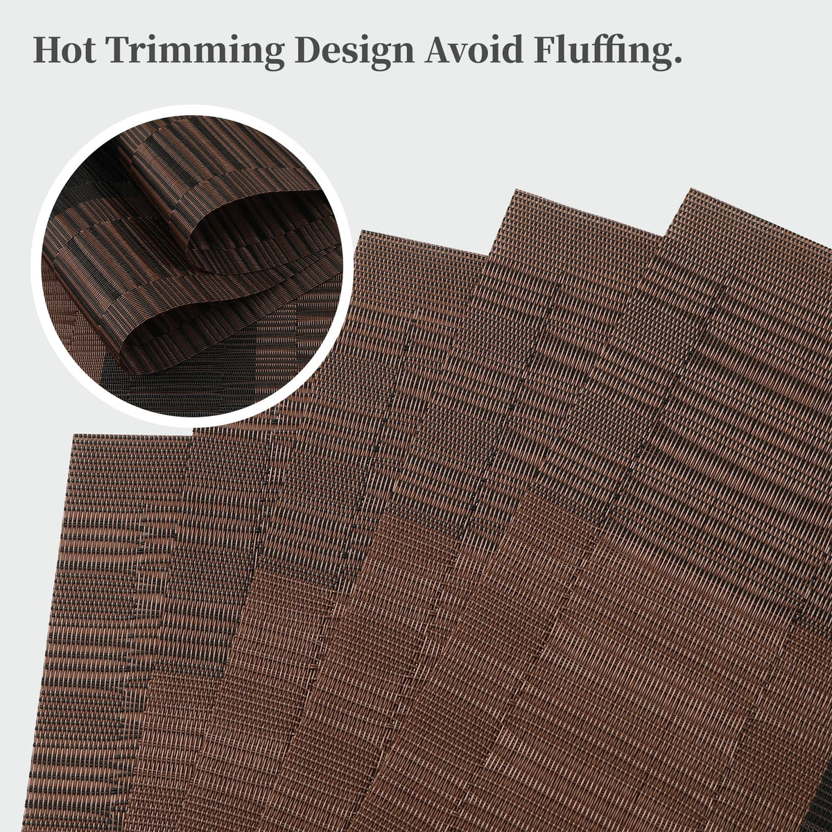 Leetaltree woven vinyl placemats easy to wipe clean after dining