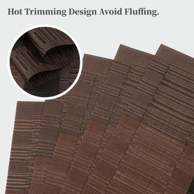 Leetaltree woven vinyl placemats easy to wipe clean after dining