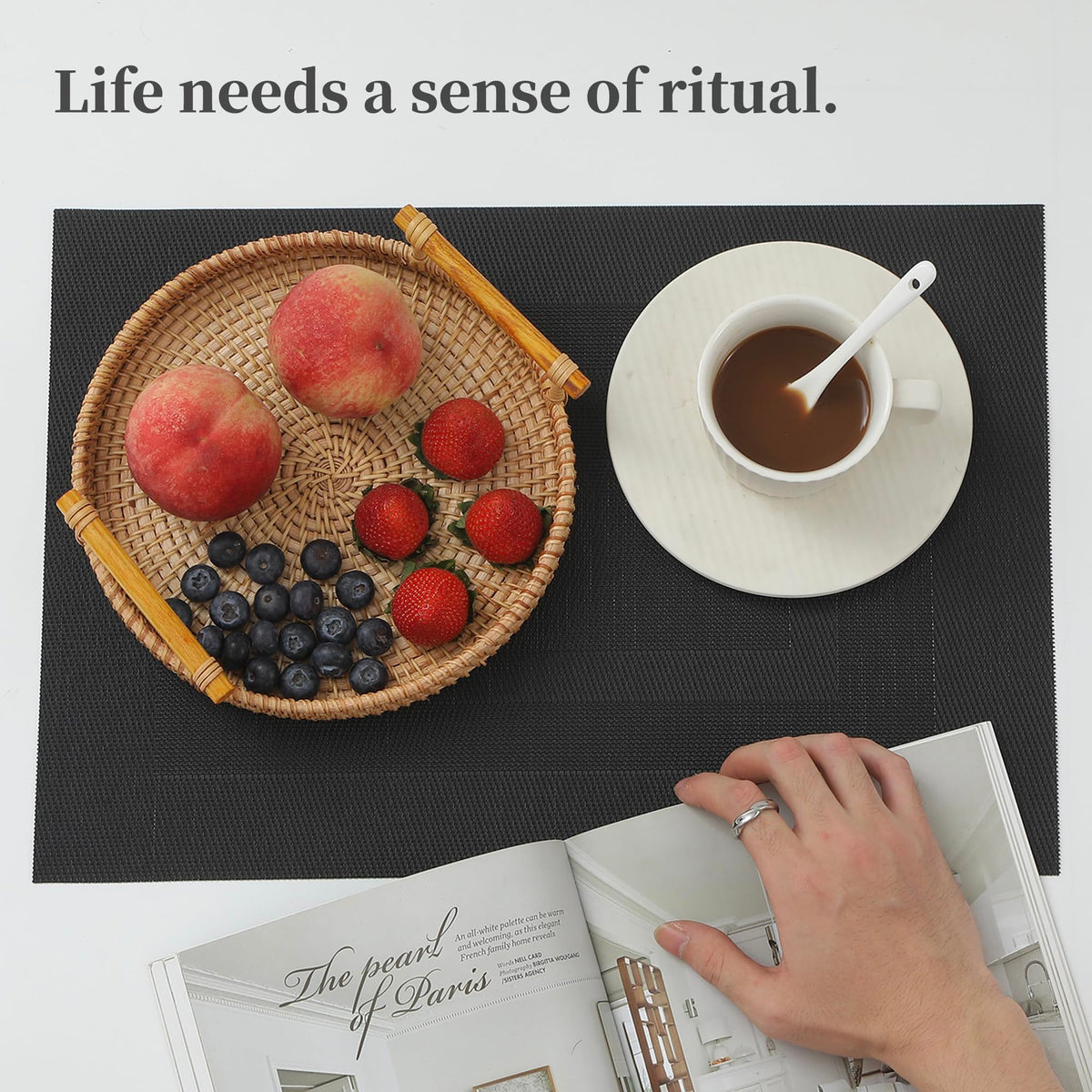 Leetaltree easy-clean placemats dry quickly and fold flat for storage.