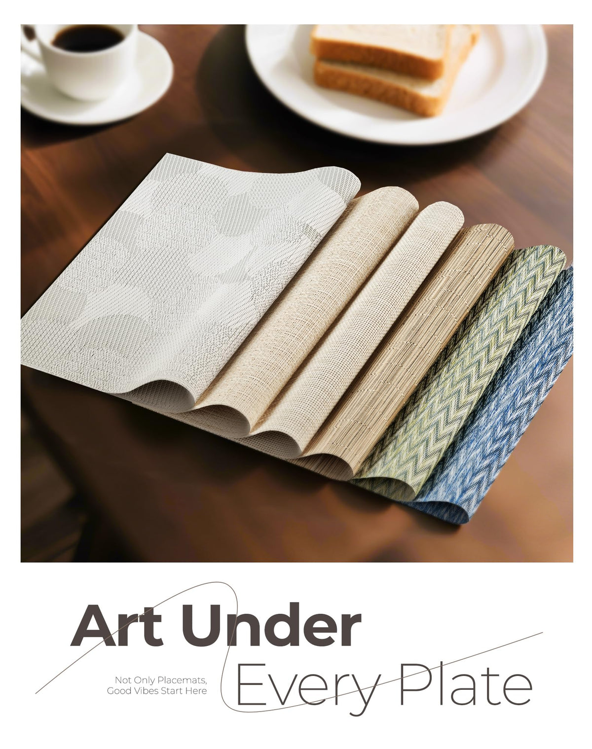 Leetaltree indoor-outdoor placemats suit dining rooms and patio meals alike.
