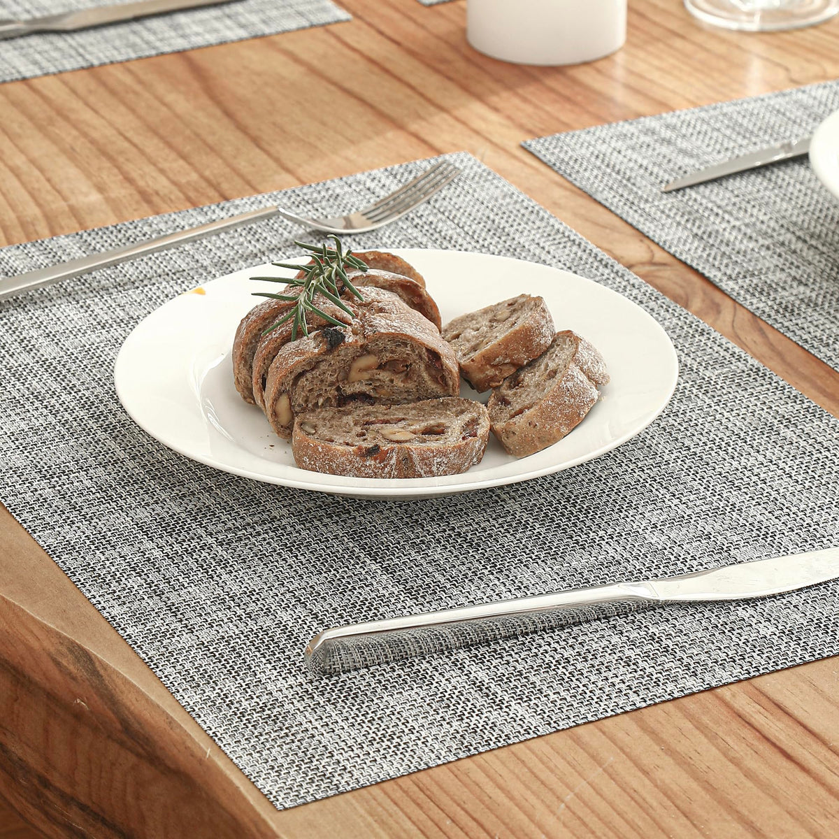 Leetaltree placemats linen grey color to match various table settings