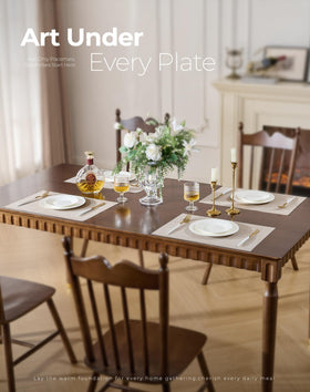 Leetaltree beige woven texture placemats showcasing durable surface protection