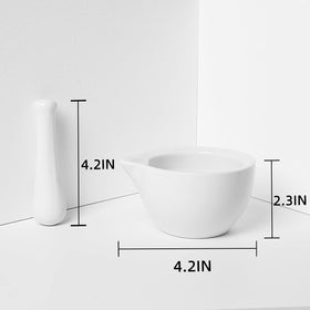 LEETOYI ceramic pestle ergonomic grip for one-handed use