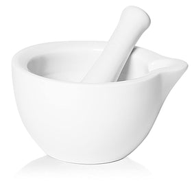 LEETOYI porcelain mortar and pestle 4.2-inch for efficient herb grinding