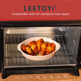 LEETOYI compact oval dish supports 1-2 servings, ideal for weeknight dinners.