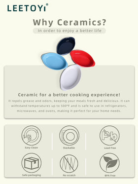 LEETOYI oval dish keeps portions neat and presentable on the table.