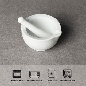 LEETOYI mortar with pour spout for clean powder transfer