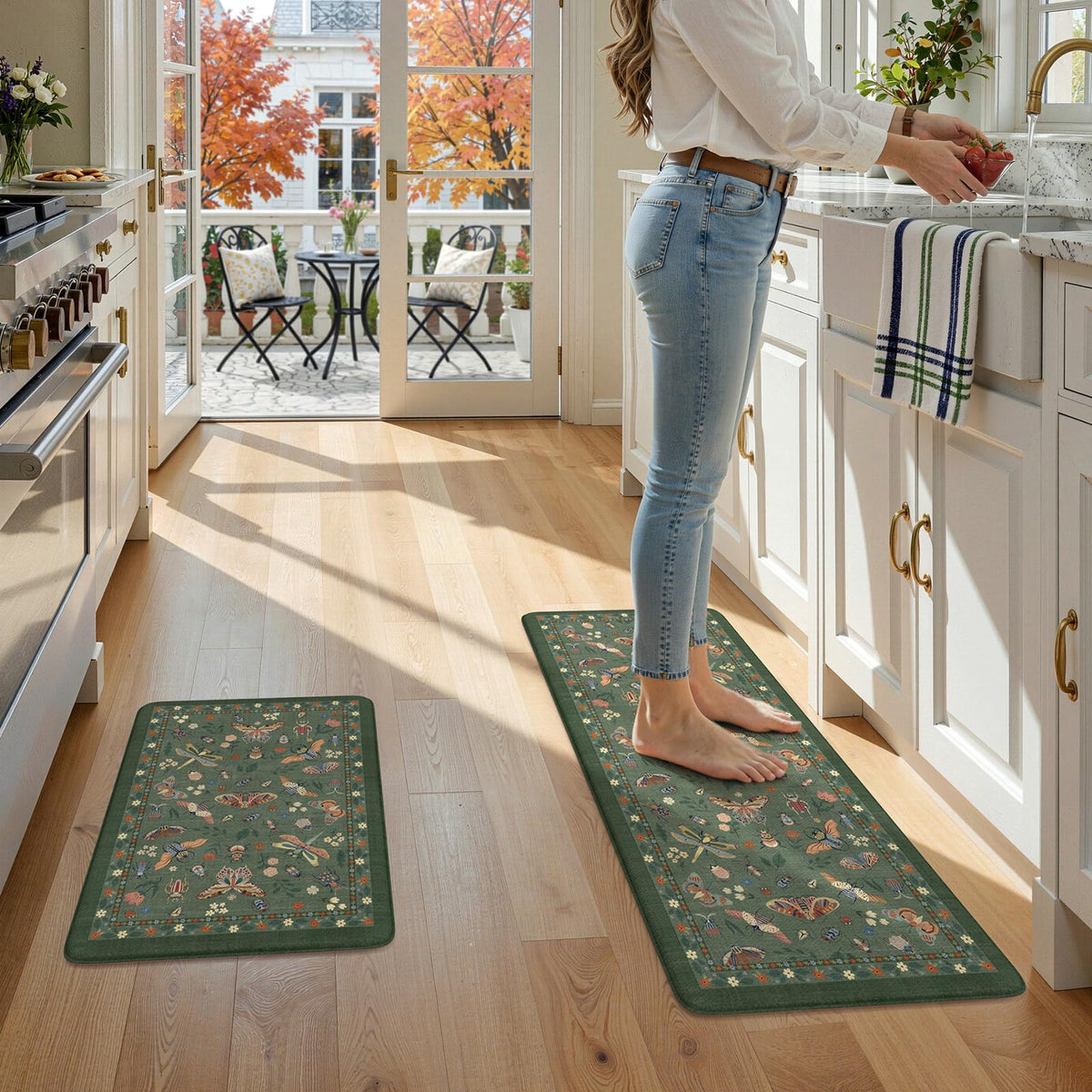 LEEVAN botanical butterfly design adds nature-inspired charm.
