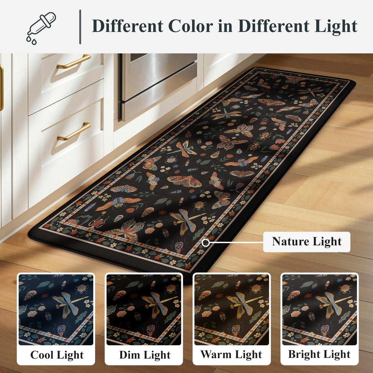 LEEVAN easy-care mat stays fresh with simple wipe or vacuum