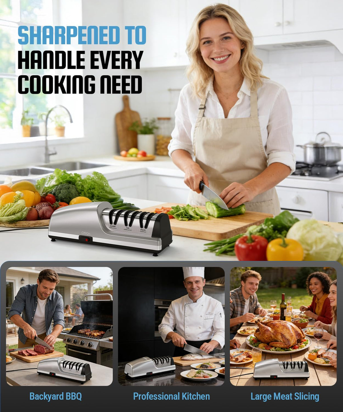 LEFUGO compatible with chef's, santoku, and paring knives.
