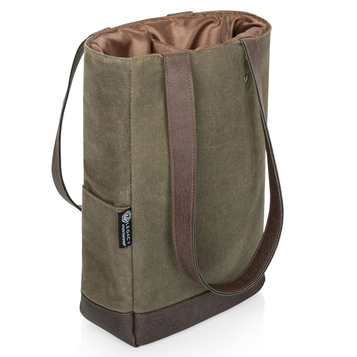 Legacy 2-bottle insulated wine bag front view for easy, stylish transport