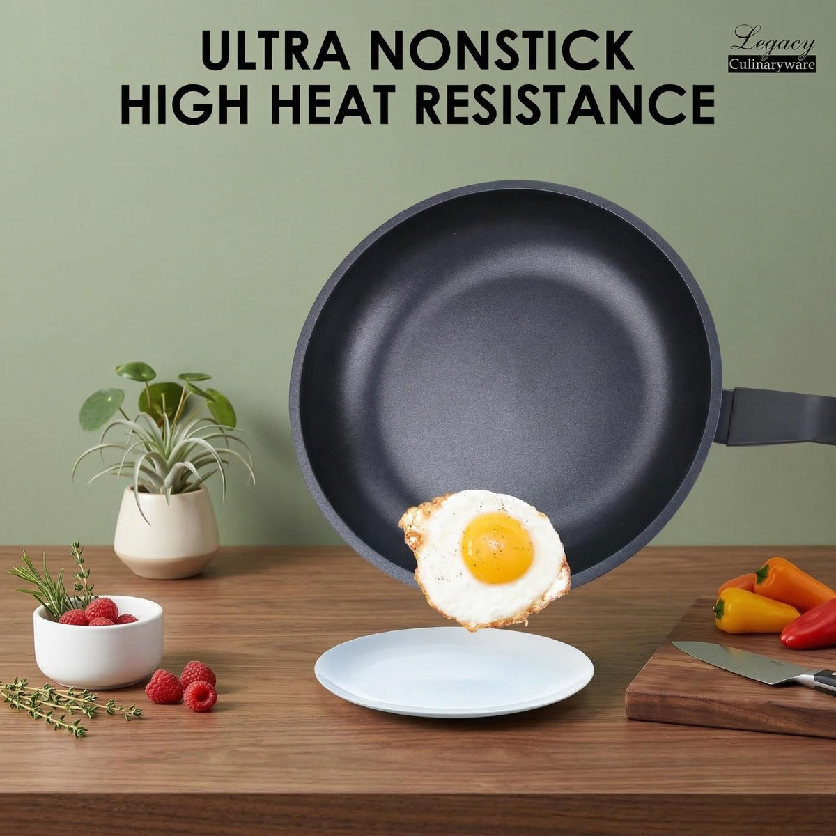 Legacy Culinaryware omelette pan delivers fluffy, evenly cooked omelettes every time.