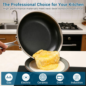Legacy Culinaryware stay-cool handle offers a safe, comfortable grip during cooking.