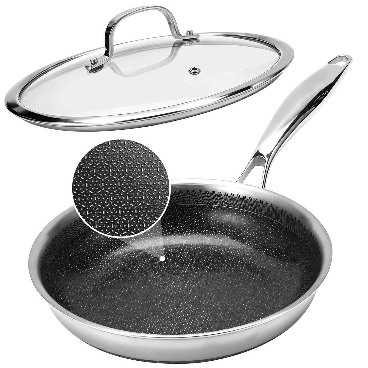 Legacy Culinaryware tri-ply skillet core delivers even heat across the surface.