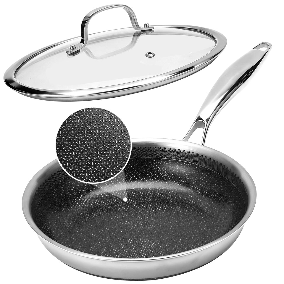 Legacy Culinaryware tri-ply skillet core delivers even heat across the surface.