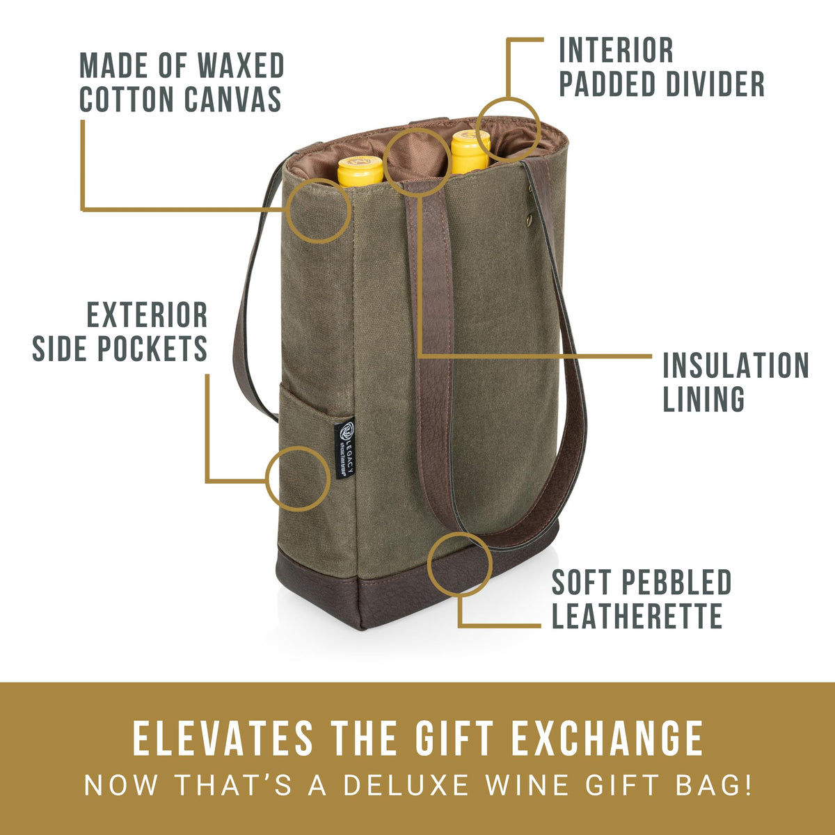 Legacy gift-ready presentation ready to give with two bottles