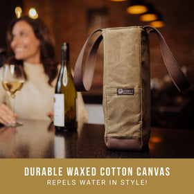 Legacy wine tote with dual handles for comfortable carrying