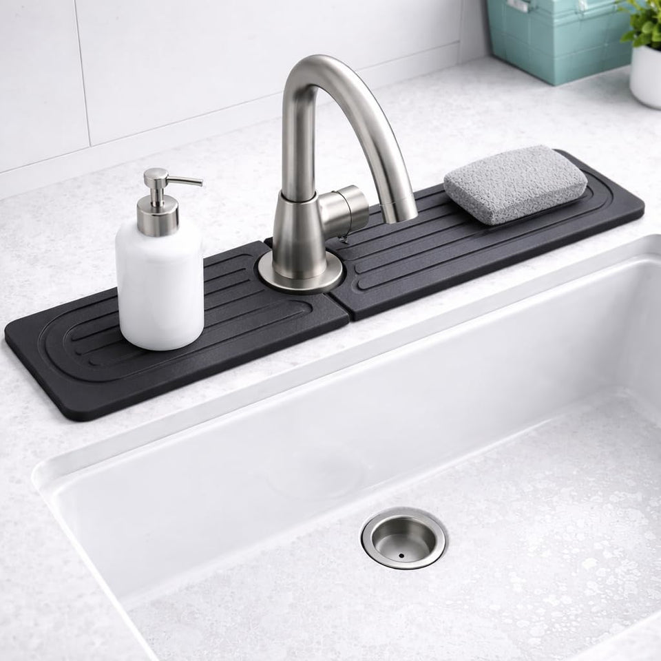 LegendaryLaay Diatomite Faucet Mat fits standard faucets for a cleaner sink