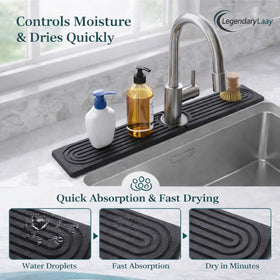 LegendaryLaay two-piece design enables easy placement around faucet base