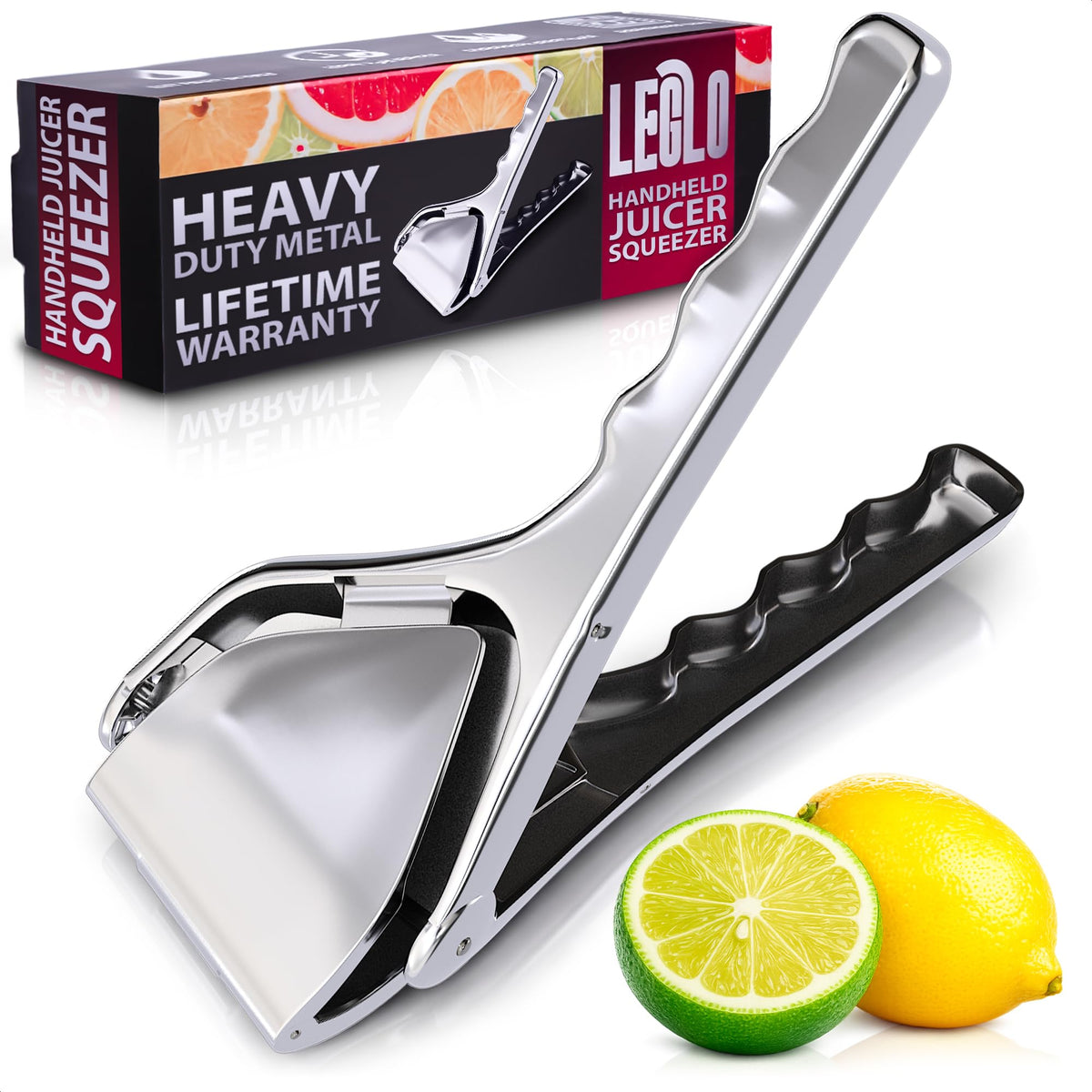LEGLO lemon squeezer with ergonomic handle for effortless juicing