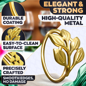 LEGLO napkin rings shown folded with napkins for easy secure styling.