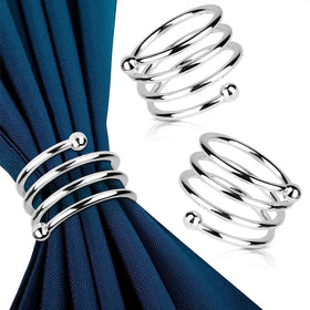 LEGLO silver napkin rings close-up with polished finish for elegant dining