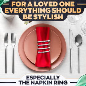 LEGLO silver napkin rings versatile multi-use decor for weddings and parties
