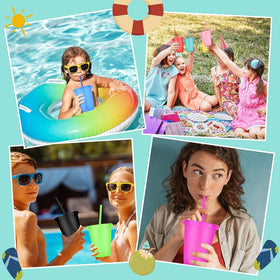 LEIFEOSH colorful cups suit picnics, beach trips, celebrations