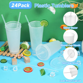 LEIFEOSH sequin body tumbler adds sparkle for summer drinks.
